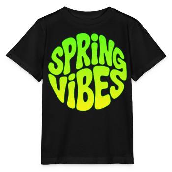 Spring vibes - Stanley/Stella MINI CREATOR Kids’ T-Shirt - black - Front - Mikhail (115cm)
