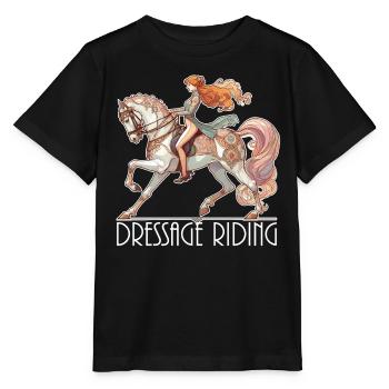 Dressage Équitation Noble Dynamique Cadeau - T-shirt bio MINI CREATOR Stanley/Stella Enfant - noir - Devant - Mikhail (115cm)