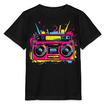 Musique Hip Hop Années 80 - T-shirt bio MINI CREATOR Stanley/Stella Enfant - noir - Devant - Mikhail (115cm)