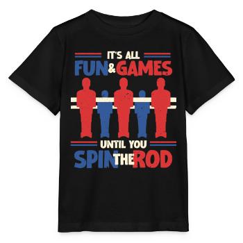 Foosball Table Spin The Rod - Stanley/Stella MINI CREATOR Kids’ T-Shirt - black - Front - Mikhail (115cm)