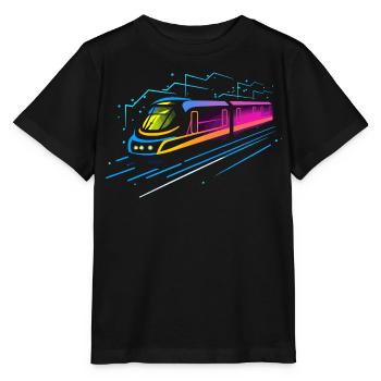 Train Cartoon Look - T-shirt bio MINI CREATOR Stanley/Stella Enfant - noir - Devant - Mikhail (115cm)