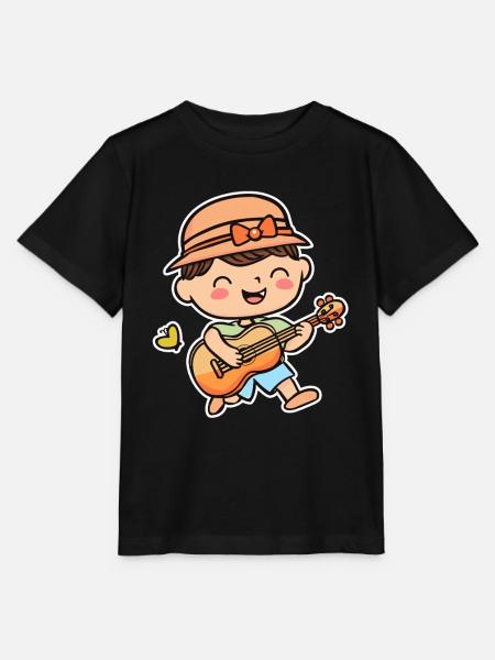 Ukulele Kind - Stanley/Stella Kinder T-Shirt MINI CREATOR - Schwarz