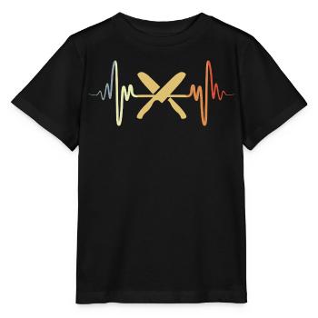 Kochmesser Herzklopfen - Stanley/Stella Kinder T-Shirt MINI CREATOR  - Schwarz - Vorne - Mikhail (115cm)