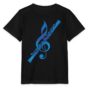 Flötenmusik Grafik - Stanley/Stella Kinder T-Shirt MINI CREATOR  - Schwarz - Vorne - Mikhail (115cm)
