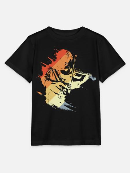 Violinist Retro Look - Stanley/Stella Kinder T-Shirt MINI CREATOR - Schwarz