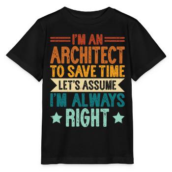 Architecte - T-shirt bio MINI CREATOR Stanley/Stella Enfant - noir - Devant - Mikhail (115cm)