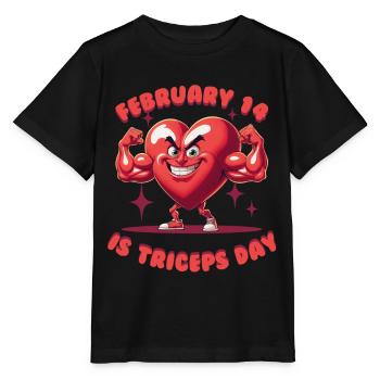 Trizeps Workout Fitness Le 14 février est la journée des triceps - T-shirt bio MINI CREATOR Stanley/Stella Enfant - noir - Devant - Mikhail (115cm)