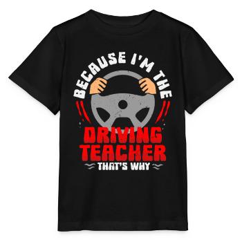 Instructeur de conduite Instructeur d’auto-école - T-shirt bio MINI CREATOR Stanley/Stella Enfant - noir - Devant - Mikhail (115cm)