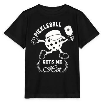 Pickleball gets me hot - Stanley/Stella MINI CREATOR Kids’ T-Shirt - black - Front - Mikhail (115cm)