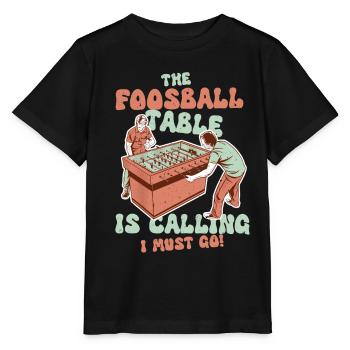 Tischfußball Tischkicker Foosball Table Is Calling - Stanley/Stella MINI CREATOR Kids’ T-Shirt - black - Front - Mikhail (115cm)