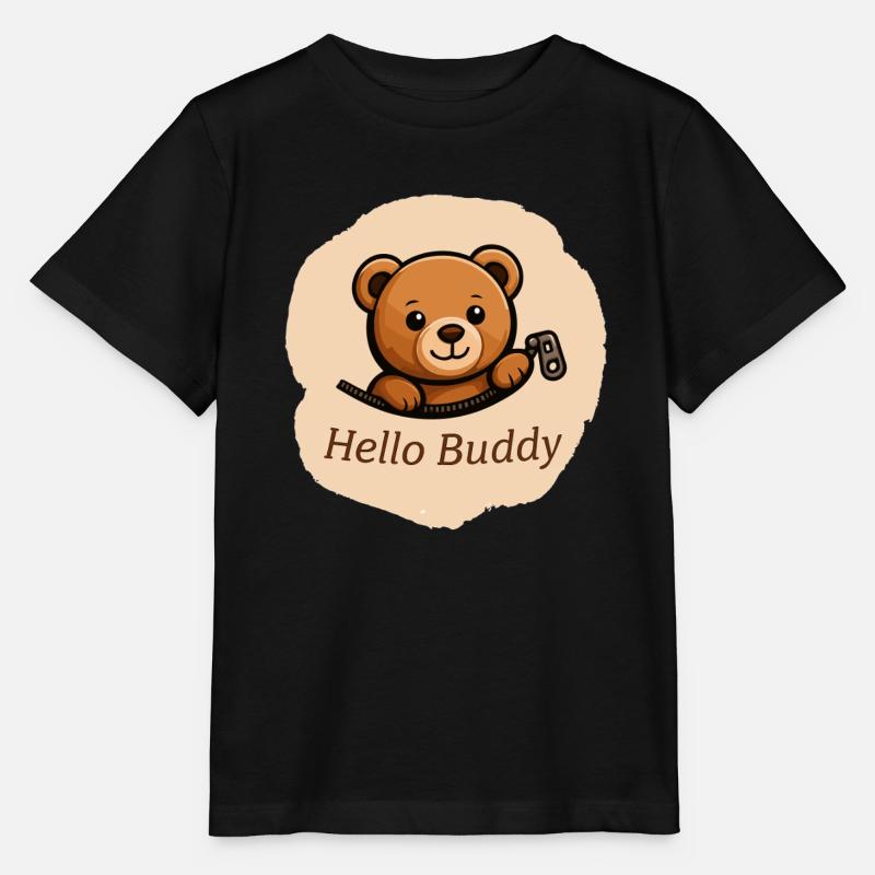 Teddy Buddy - T-shirt bio MINI CREATOR Stanley/Stella Enfant - noir