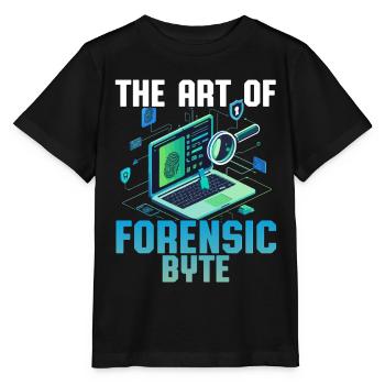 La criminalistique numérique : l’art de Forensic Byte - T-shirt bio MINI CREATOR Stanley/Stella Enfant - noir - Devant - Mikhail (115cm)