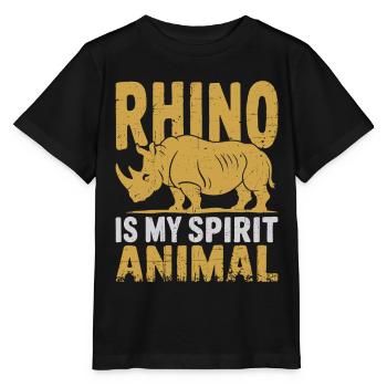 Rhinoceros - Stanley/Stella MINI CREATOR Kids’ T-Shirt - black - Front - Mikhail (115cm)