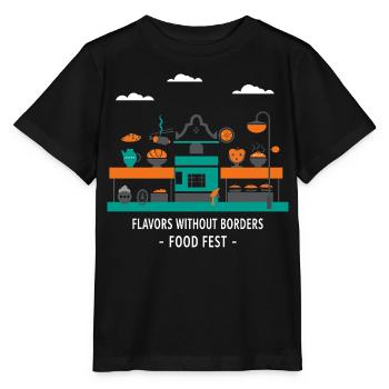 Street Food Festival - Stanley/Stella MINI CREATOR Kids’ T-Shirt - black - Front - Mikhail (115cm)