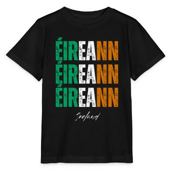 Flagge von Irland, Irish Pride - Stanley/Stella Kinder T-Shirt MINI CREATOR  - Schwarz - Vorne - Mikhail (115cm)