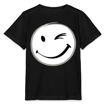 Clin d’œil sourire - T-shirt bio MINI CREATOR Stanley/Stella Enfant - noir - Devant - Mikhail (115cm)