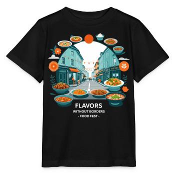Street Food Festival - Stanley/Stella MINI CREATOR Kids’ T-Shirt - black - Front - Mikhail (115cm)
