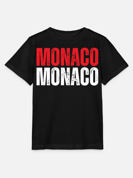 Monaco-Flagge, monegassischer Stolz - Stanley/Stella Kinder T-Shirt MINI CREATOR - Schwarz