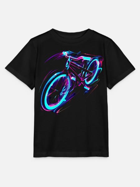 Fahrrad Vaporwave - Stanley/Stella Kinder T-Shirt MINI CREATOR - Schwarz