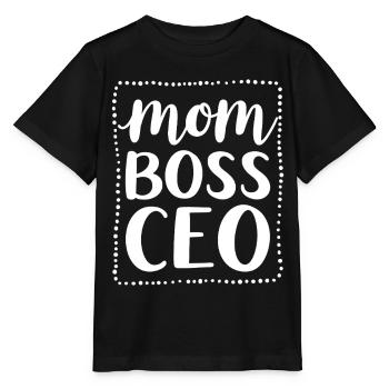 Mom CEO Mental de maman fort - T-shirt bio MINI CREATOR Stanley/Stella Enfant - noir - Devant - Mikhail (115cm)