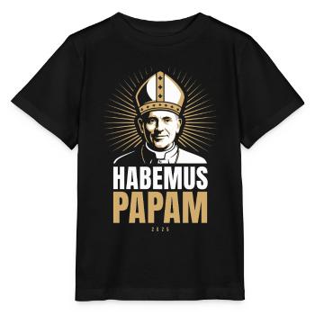 Habemus Papam 2025 Portrait du pape Élection du pape Vatican - T-shirt bio MINI CREATOR Stanley/Stella Enfant - noir - Devant - Mikhail (115cm)