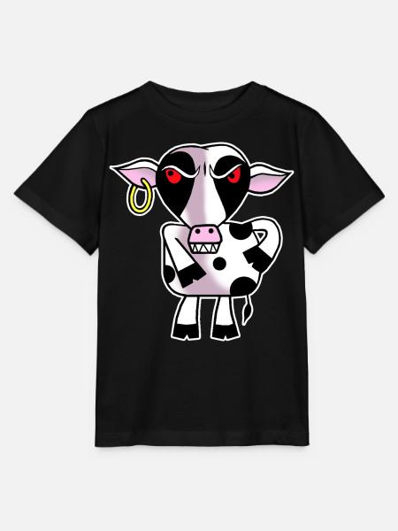 Wütende Kuh - Stanley/Stella Kinder T-Shirt MINI CREATOR - Schwarz