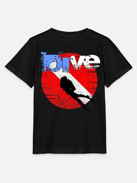 American Diver Down Flag - Stanley/Stella MINI CREATOR Kids’ T-Shirt - black