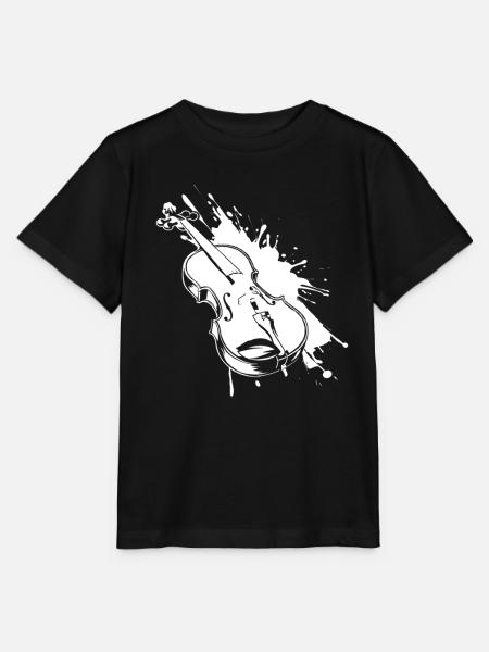 Violine Graffiti - Stanley/Stella Kinder T-Shirt MINI CREATOR  - Schwarz