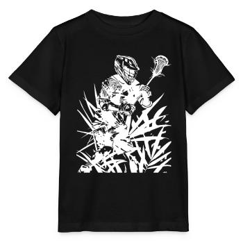 Lacrosse Spieler - Stanley/Stella Kinder T-Shirt MINI CREATOR  - Schwarz - Vorne - Mikhail (115cm)