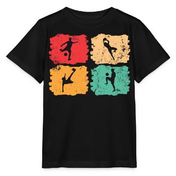 Fußball-Vintage – Solar Pulse - Stanley/Stella Kinder T-Shirt MINI CREATOR  - Schwarz - Vorne - Mikhail (115cm)