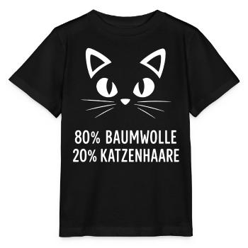 80% Baumwolle 20% Katzenhaar - Stanley/Stella Kinder T-Shirt MINI CREATOR  - Schwarz - Vorne - Mikhail (115cm)