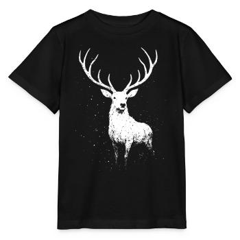 Majestic Stag - Stanley/Stella MINI CREATOR Kids’ T-Shirt - black - Front - Mikhail (115cm)