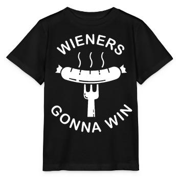 Wieners Gonna Win BBQ Lover - Stanley/Stella MINI CREATOR Kids’ T-Shirt - black - Front - Mikhail (115cm)