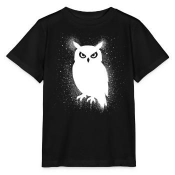 Drôle de hibou - T-shirt bio MINI CREATOR Stanley/Stella Enfant - noir - Devant - Mikhail (115cm)