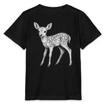 Rehkitz - Stanley/Stella Kinder T-Shirt MINI CREATOR  - Schwarz - Vorne - Mikhail (115cm)