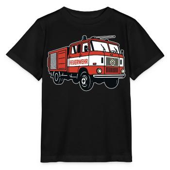 W50 Camion de pompiers Camion de pompiers - T-shirt bio MINI CREATOR Stanley/Stella Enfant - noir - Devant - Mikhail (115cm)