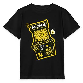 Arcade Ready : Meilleur score - T-shirt bio MINI CREATOR Stanley/Stella Enfant - noir - Devant - Mikhail (115cm)
