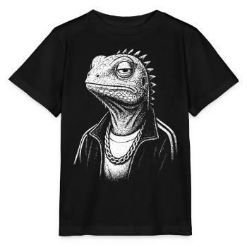 Street-Style Lizard - Stanley/Stella MINI CREATOR Kids’ T-Shirt - black - Front - Mikhail (115cm)