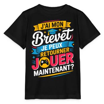 Ich habe mein Patent, ich kann zurückgehen, um Gamer zu spielen - Stanley/Stella Kinder T-Shirt MINI CREATOR  - Schwarz - Vorne - Mikhail (115cm)