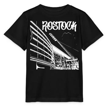 Rostock Skyline Stadium View - Stanley/Stella MINI CREATOR Kids’ T-Shirt - black - Front - Mikhail (115cm)