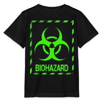 Biohazard Grunge Zombies Apokalypse Horror - Stanley/Stella Kinder T-Shirt MINI CREATOR  - Schwarz - Vorne - Mikhail (115cm)
