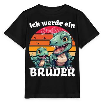 Nachwuchs Verkünden | Ich Werde Großer Bruder 2027 - Stanley/Stella Kinder T-Shirt MINI CREATOR  - Schwarz - Vorne - Mikhail (115cm)