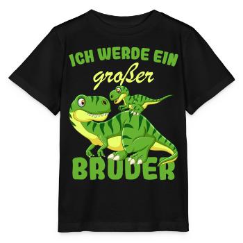 Nachwuchs Verkünden | Ich Werde Großer Bruder 2027 - Stanley/Stella Kinder T-Shirt MINI CREATOR  - Schwarz - Vorne - Mikhail (115cm)