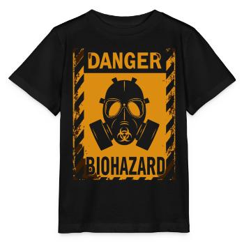 Biohazard Grunge Zombies Apocalypse Masque à gaz - T-shirt bio MINI CREATOR Stanley/Stella Enfant - noir - Devant - Mikhail (115cm)