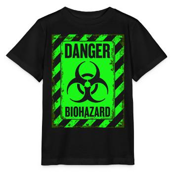 Danger Biohazard Grunge Zombies Apokalypse - Stanley/Stella Kinder T-Shirt MINI CREATOR  - Schwarz - Vorne - Mikhail (115cm)