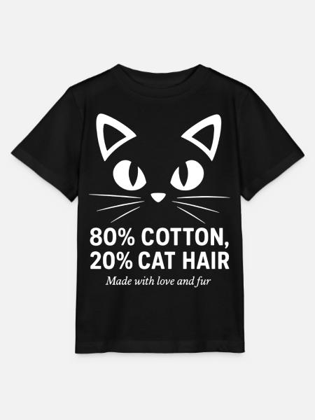 Katzenhaar inklusive - Stanley/Stella Kinder T-Shirt MINI CREATOR  - Schwarz