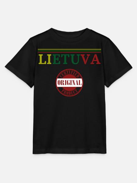 Kocham Litwę, litewską dumę - Koszulka dziecięca Stanley/Stella MINI CREATOR  - czarny