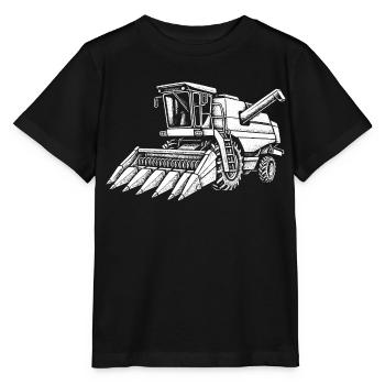 Récolteuse de maïs - T-shirt bio MINI CREATOR Stanley/Stella Enfant - noir - Devant - Mikhail (115cm)