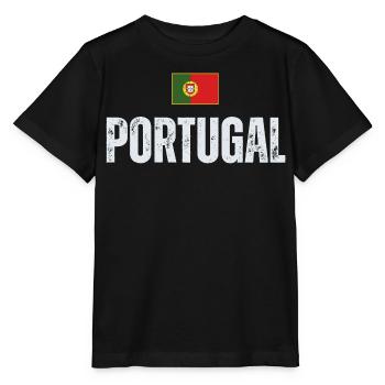 Portugiesische Flagge, Portugiesischer Stolz - Stanley/Stella Kinder T-Shirt MINI CREATOR  - Schwarz - Vorne - Mikhail (115cm)