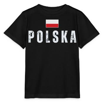 Polish flag, Polish pride - Stanley/Stella MINI CREATOR Kids’ T-Shirt - black - Front - Mikhail (115cm)